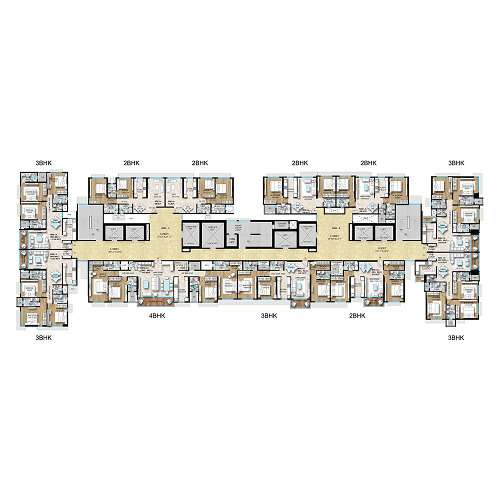 Typical Higher Floor Plan 16th to 21st, 23rd to 28th, 30th, 31st Floor